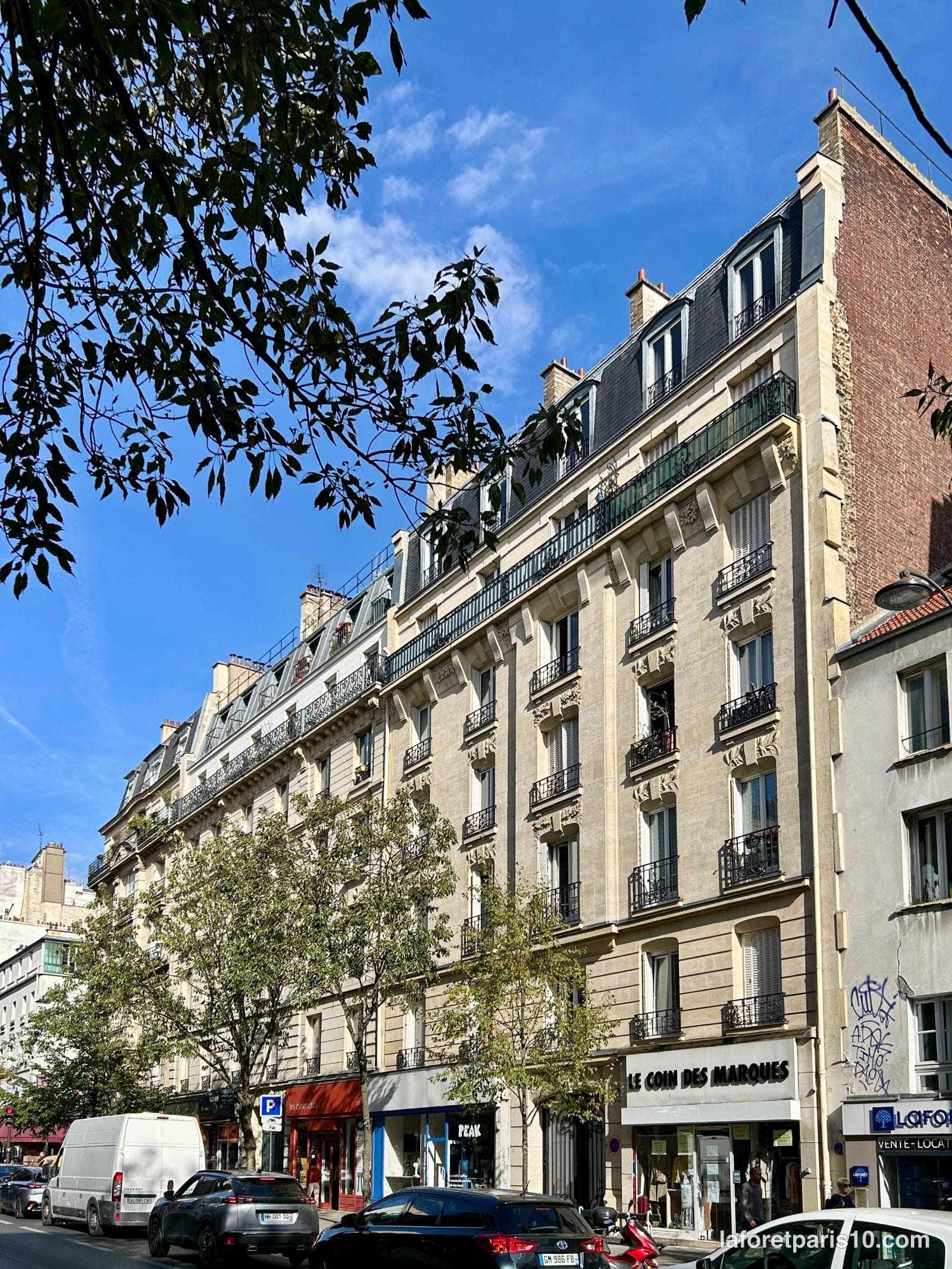 You are currently viewing 218 rue du Faubourg Saint-Martin, Paris 10e — immeuble de 1910 en pierre de taille et lofts sur cour