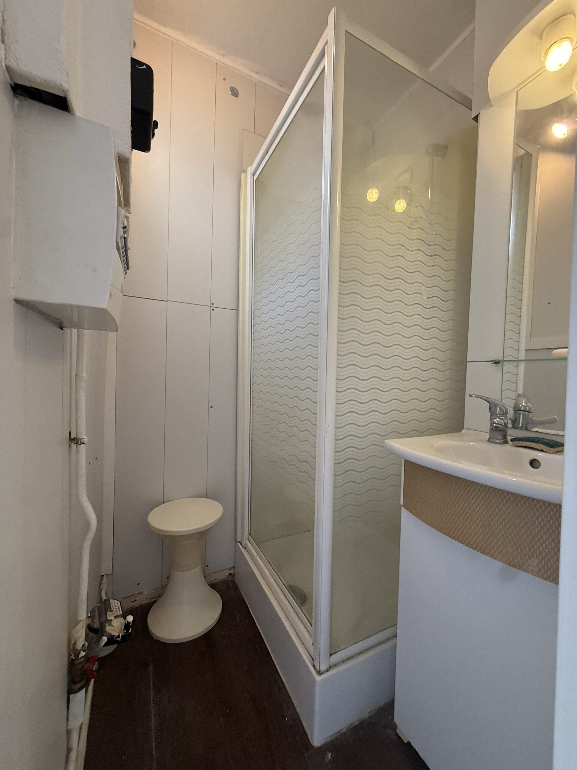 Salle d'eau — studio 29 m², boulevard Garibaldi, Paris 15e